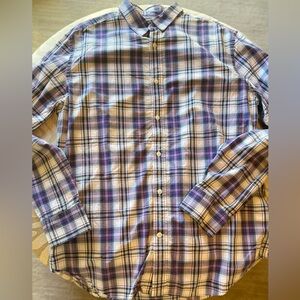Banana Republic Men's Purple Plaid Shirt